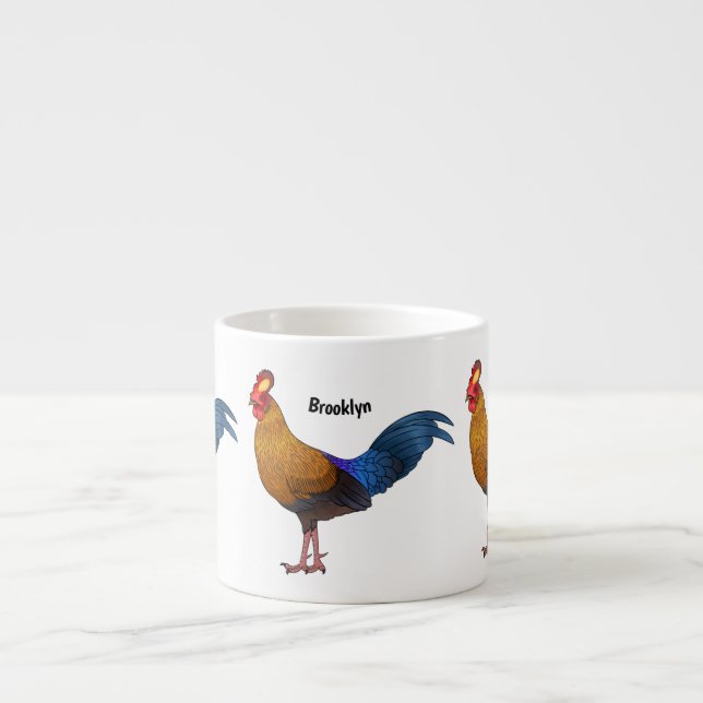 Taza De Espresso Ilustracion personalizado de aves de Sri Lanka (Frente)