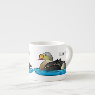 Taza De Espresso Ilustracion personalizado de aves King eider