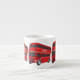 Taza De Espresso Ilustracion personalizado de bus de dos pisos