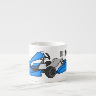 Taza De Espresso Ilustracion personalizado de carreras de Kart