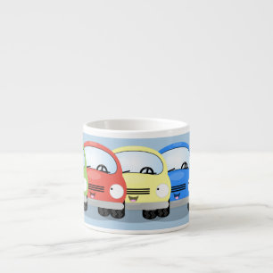 Taza De Espresso Ilustracion personalizado de coches Cute kawaii