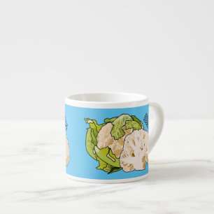 Taza De Espresso Ilustracion personalizado de coliflor