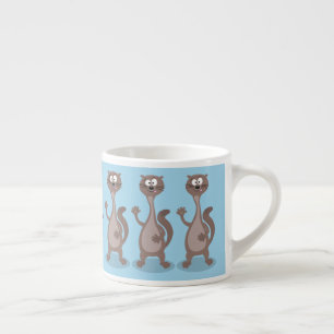 Taza De Espresso Ilustracion personalizado de comadreja divertida