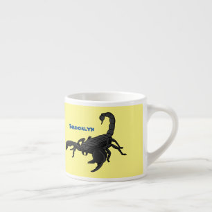 Taza De Espresso Ilustracion personalizado de escorpión hambriento