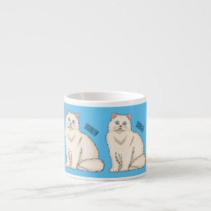 Taza De Espresso Ilustracion personalizado de gato persa