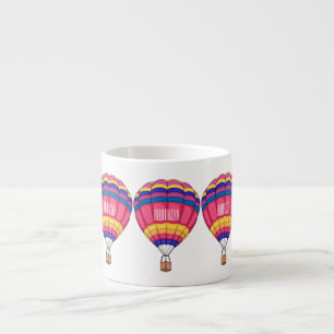 Taza De Espresso Ilustracion personalizado de globo aerostático