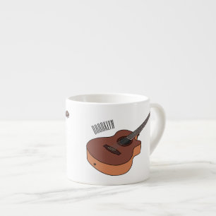 Taza De Espresso Ilustracion personalizado de guitarra acústica
