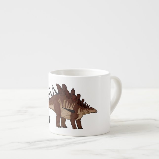 Taza De Espresso Ilustracion personalizado de Kentrosaurus (Derecha)