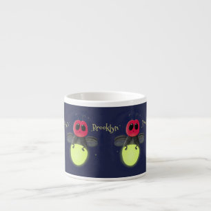 Taza De Espresso Ilustracion personalizado de luciérnaga de bichos