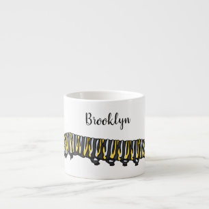 Taza De Espresso Ilustracion personalizado de oruga monarca