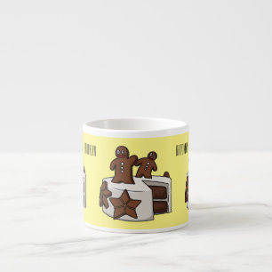 Taza De Espresso Ilustracion personalizado de pastel de pan de jeng