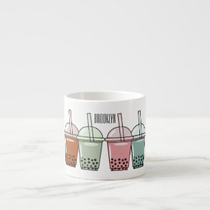 Taza De Espresso Ilustracion personalizado de té de burbujas