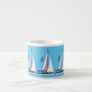 Taza De Espresso Ilustracion personalizado de velero