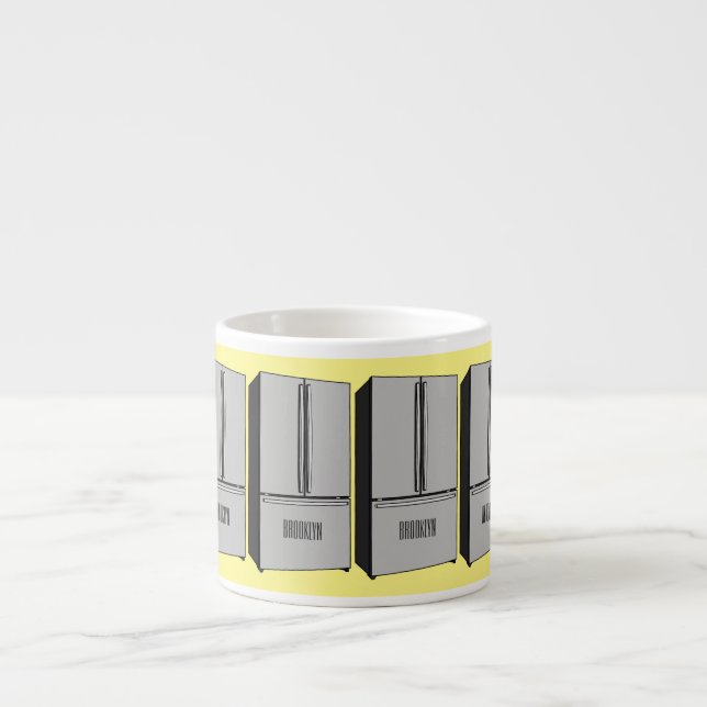 Taza De Espresso Ilustracion personalizado frigorífico de puerta fr (Frente)