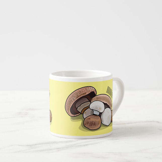 Taza De Espresso Ilustracion personalizado hongo (Derecha)