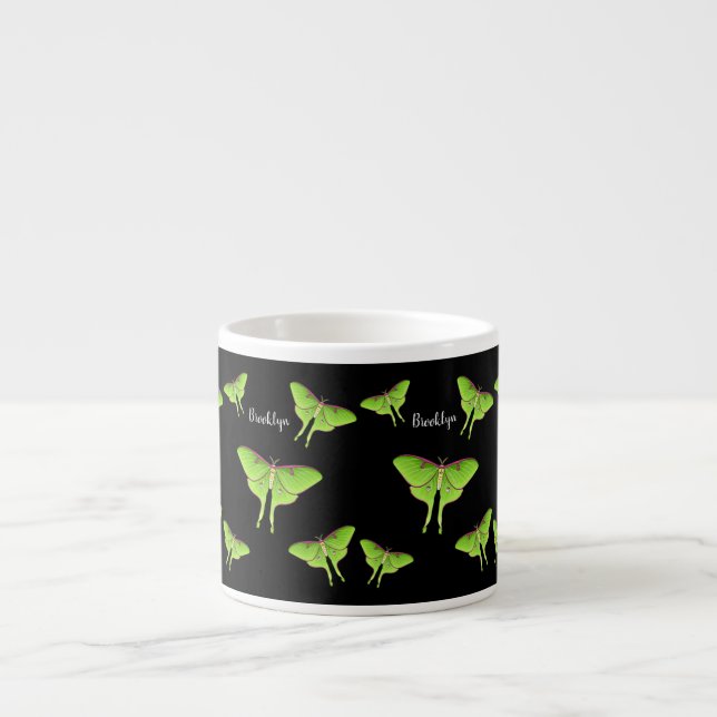 Taza De Espresso Ilustracion personalizado Luna Moth (Frente)