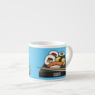 Taza De Espresso Ilustracion personalizado Sushi