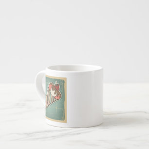 Taza De Espresso Ilustracion retro del helado