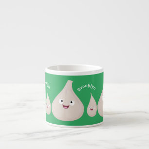 Taza De Espresso Ilustracion vegetal de personalizado de ajo dulce
