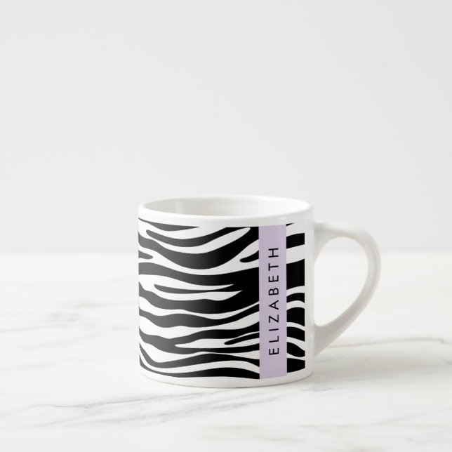 Taza De Espresso Impresión de cebra, franjas, negro y blanco, su no (Derecha)