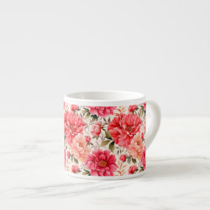 Taza De Espresso Impresión de espresso mug-floral