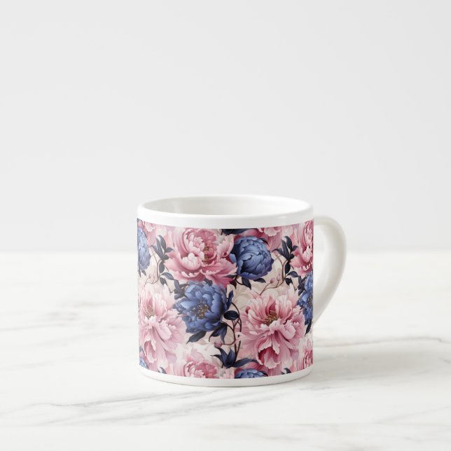 Taza De Espresso Impresión de espresso mug-floral (Derecha)