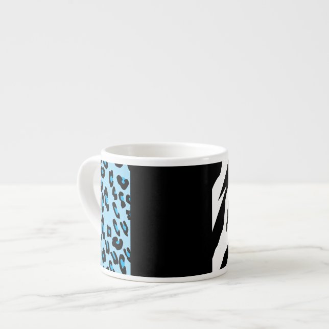 Taza De Espresso Impresión de leopardo, impresión de cebra, impresi (Izquierda)