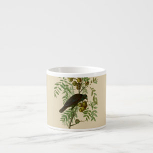 Taza De Espresso Impresión de pájaro Grackle púrpura de Audubon Vin