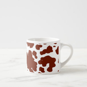 Taza De Espresso Impresión de puntos modernos de vaca marrón