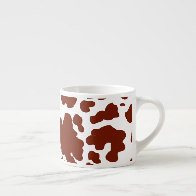 Taza De Espresso Impresión de puntos modernos de vaca marrón (Derecha)