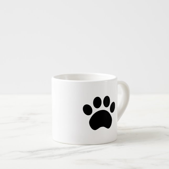 Taza De Espresso Impresión linda de la pata (Derecha)