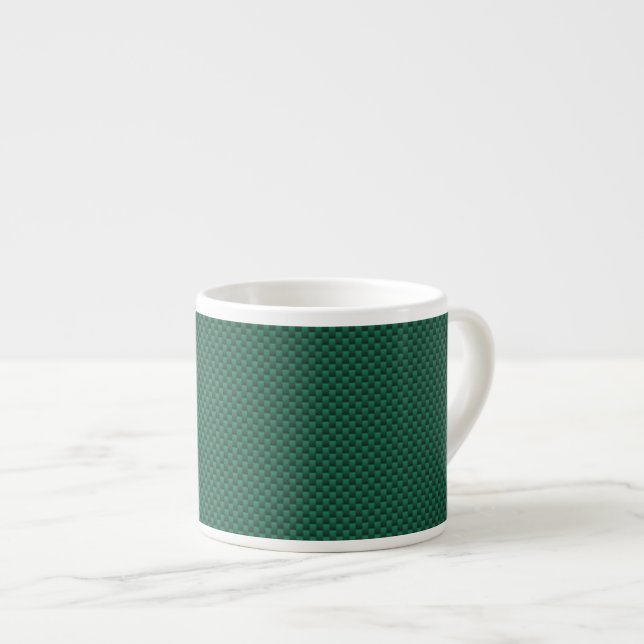 Taza De Espresso Impresión verde verde azulada de la fibra de (Derecha)