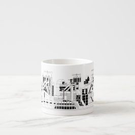 Taza De Espresso Industrial Metallurgical Combine Silhouette
