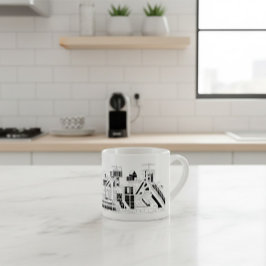 Taza De Espresso Industrial Metallurgical Combine Silhouette 