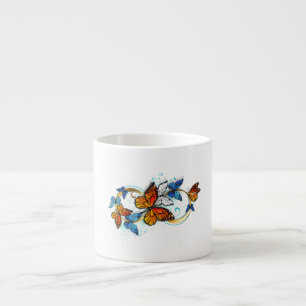 Taza De Espresso Infinidad de Mariposas Monarca