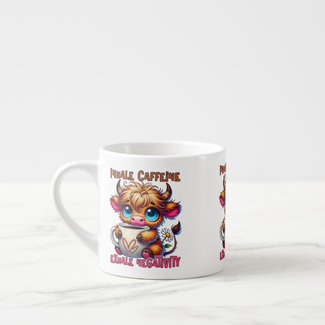 Taza De Espresso Inhale Caffeine Exhale Negativity  (Izquierda)