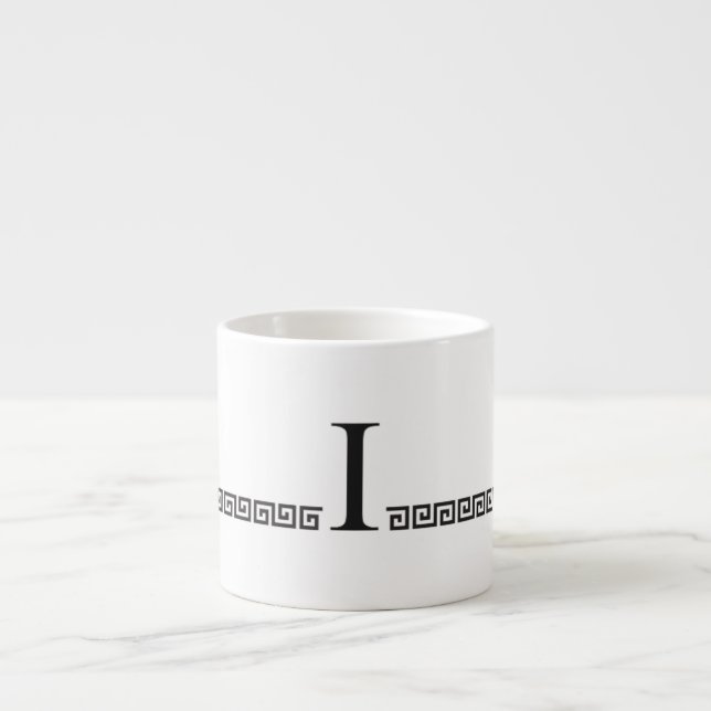 Taza De Espresso Inicial griego (Frente)
