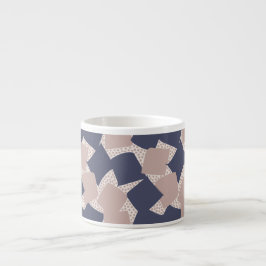 Taza De Espresso Inicio Agudo: Oasis del Desierto Geométrico Abstra