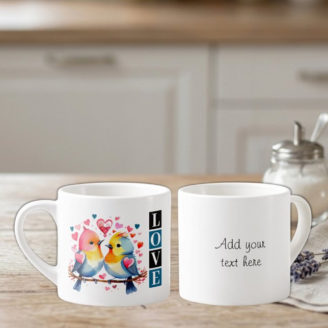 Taza De Espresso Inseparables texto personalizado azul (Subido por el creador)