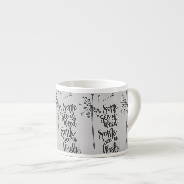 Taza De Espresso Inspiración de Dandelion - hierba/deseo (Derecha)