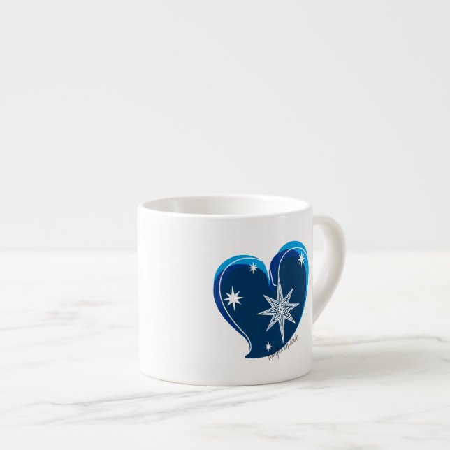 Taza De Espresso invierno en amor-Signature-Azul (Derecha)