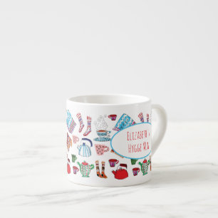 Taza De Espresso Invierno personalizado con mano de higge retro