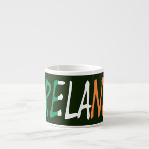 Taza De Espresso Irlanda sobre la bandera irlandesa Espresso Mug cn