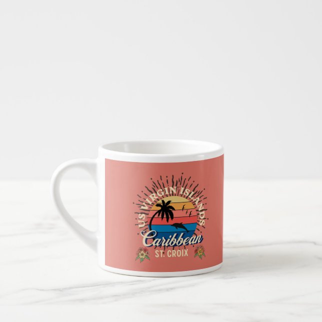 Taza De Espresso Islas Vírgenes de los Estados Unidos Santa Cruz US (Izquierda)