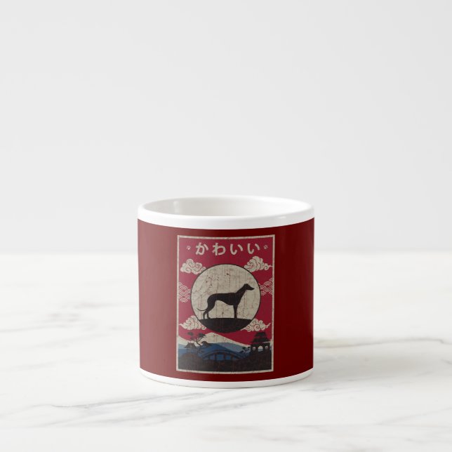 Taza De Espresso Italian Greyhound Japanese Design Kawaii Dog Mom (Frente)