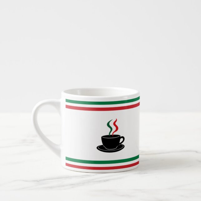 Taza De Espresso Italian stripes espresso  (Izquierda)