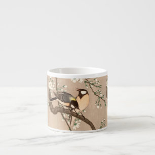 Taza De Espresso Japonés asiático Ohara Koson pájaro carbonero pája