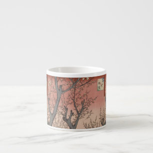 Taza De Espresso Jardín de ciruelas y flores de árbol japonés