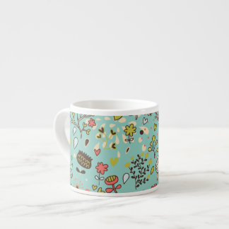 Taza De Espresso Jardín de Flores Impresionantes