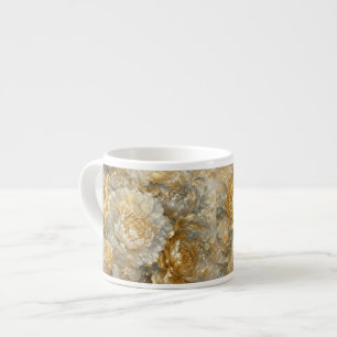 Taza De Espresso Jardín de Marfil Dorado